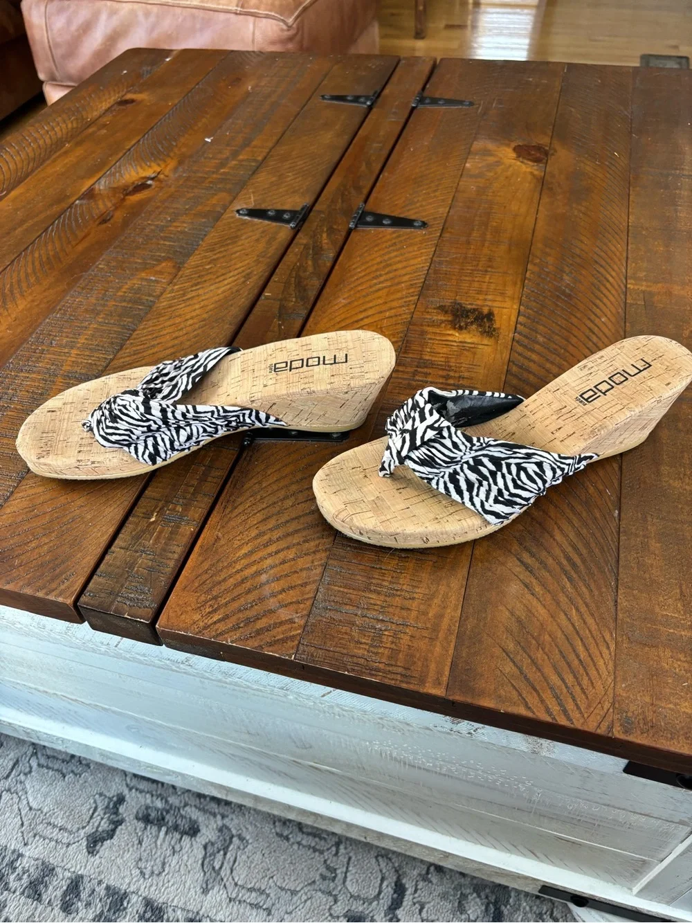 Moda Zebra Knot Wedges - Black & White